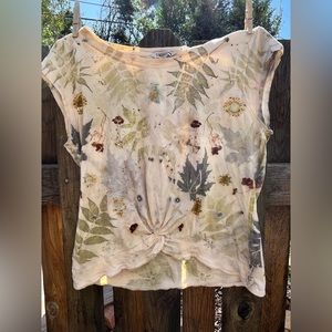 Handmade ecoprinting on cotton